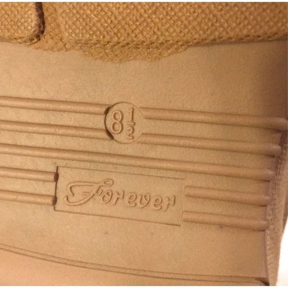 NEW Forever Wolf Lace Up 2 Tone Tan Faux Leather Lug Sole Combat Boots — SZ 8.5 - Picture 6 of 9